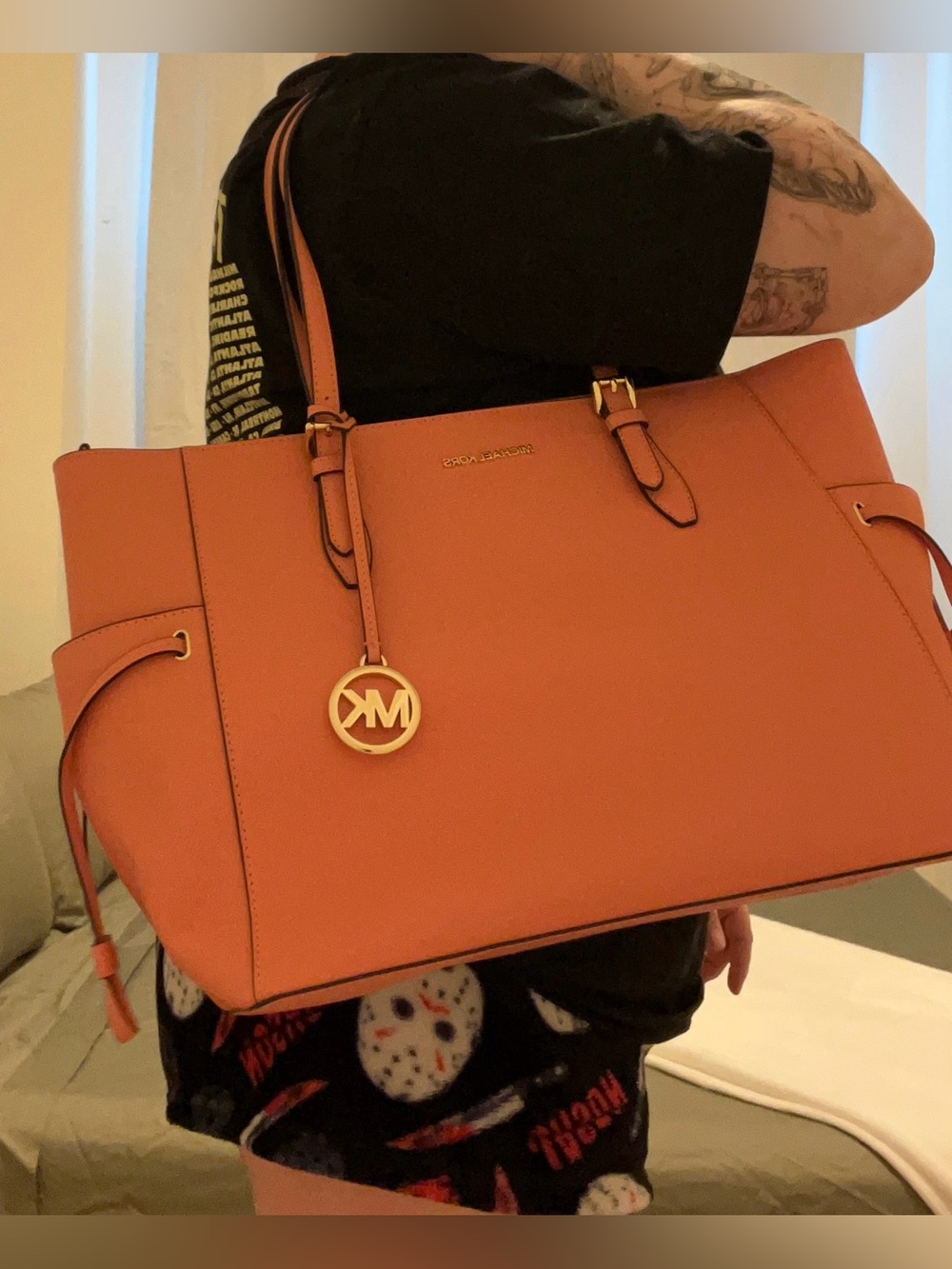 Michael Kors Jet Set Travel Tote – Coral – Brand New, Never Used - Picture 5 of 6